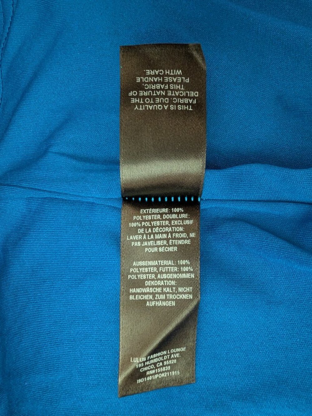 NWT Lulus Blue Sequin Bodycon Mini Dress Size S Spaghetti Strap Cocktail Party - Picture 7 of 7